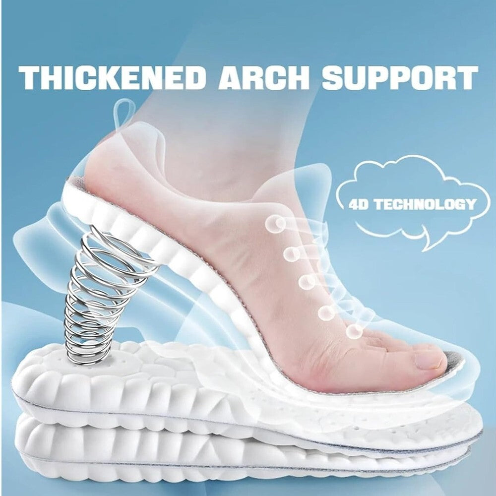 4D Massage Sports Insoles for Men and Women - Absorbing Cushion,Comfor