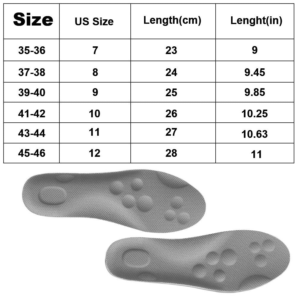 4D Massage Sports Insoles for Men and Women - Absorbing Cushion,Comfor