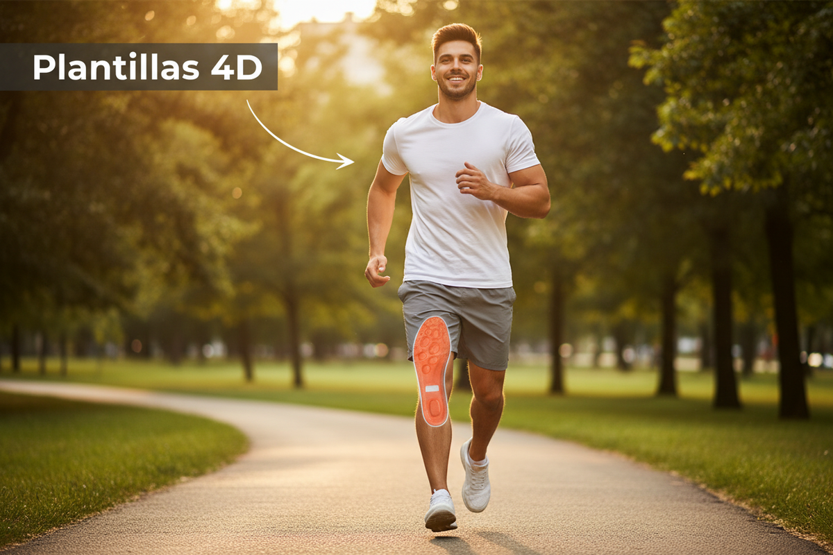 Anuncio corriendo con suela transparente