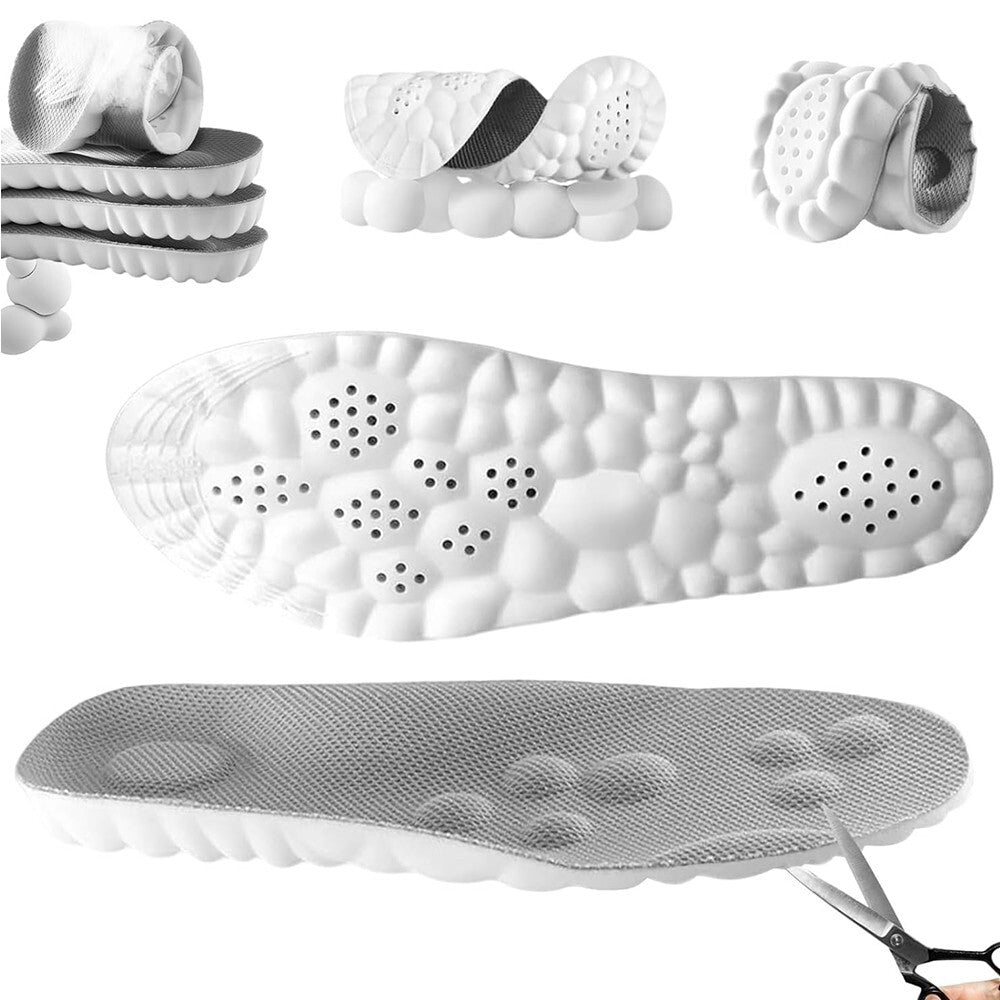 4D Massage Sports Insoles for Men and Women - Absorbing Cushion,Comfor