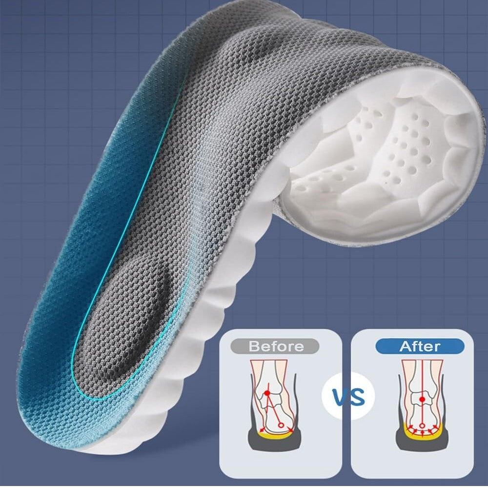 4D Massage Sports Insoles for Men and Women - Absorbing Cushion,Comfor